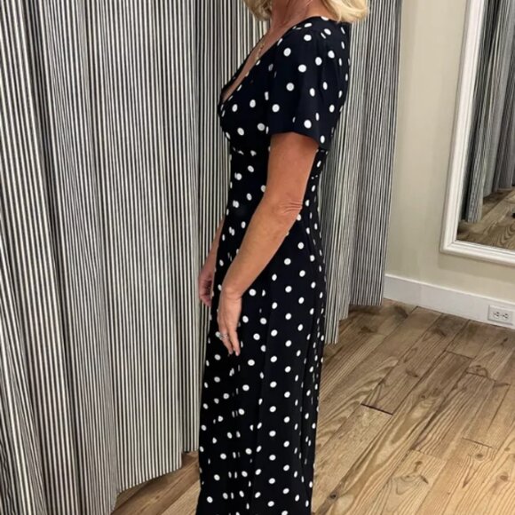 Madewell Midi Dress - Black Polka Dot - US 8-10 - Picture 5 of 5